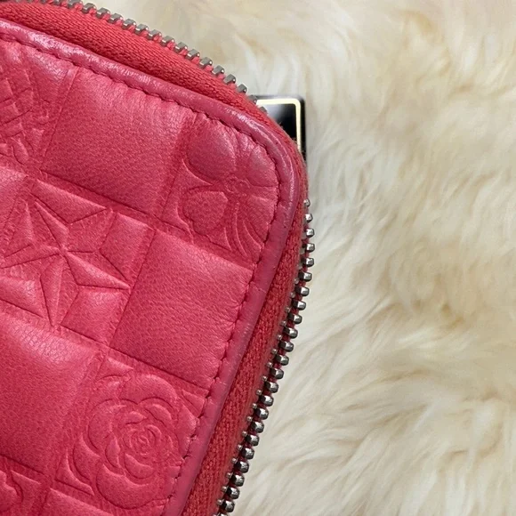 Chanel Mademoiselle Key Chain Card Holder Pink Leather With Silver Hardware - Picture 10 of 16